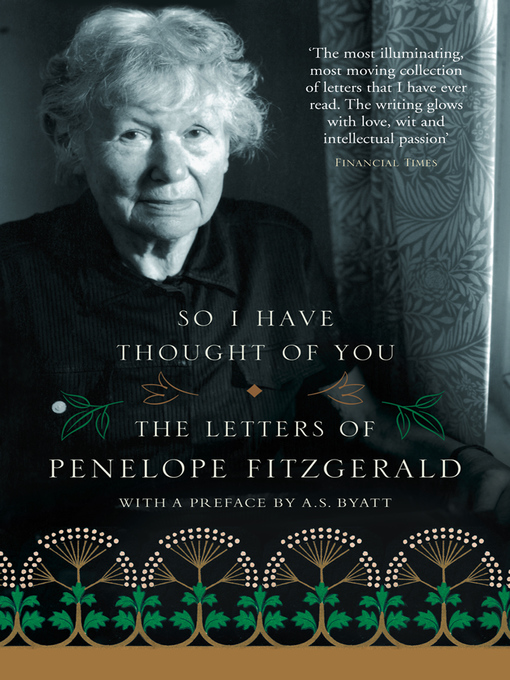 Title details for So I Have Thought of You by Penelope Fitzgerald - Available